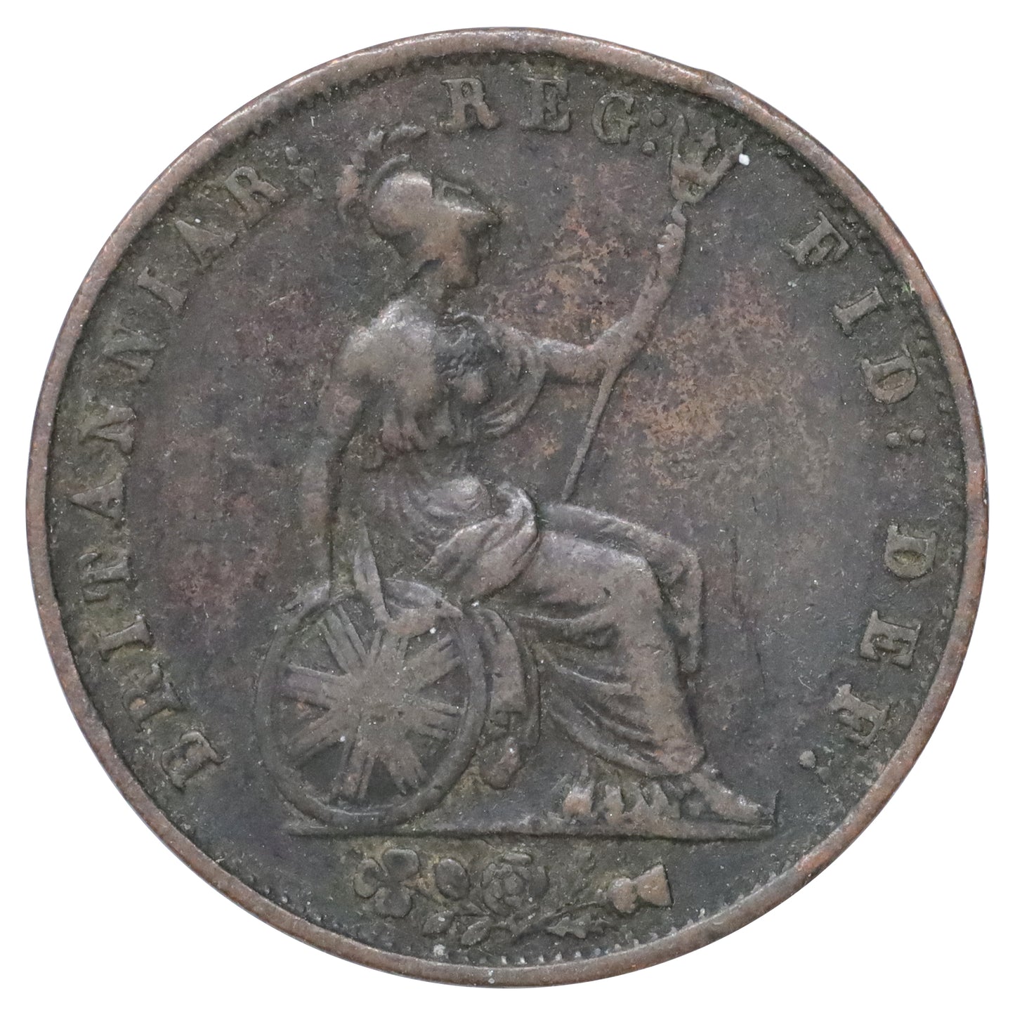 Great Britain 1853 Halfpenny Very Fine (VF20) Scratched, marks, or impaired