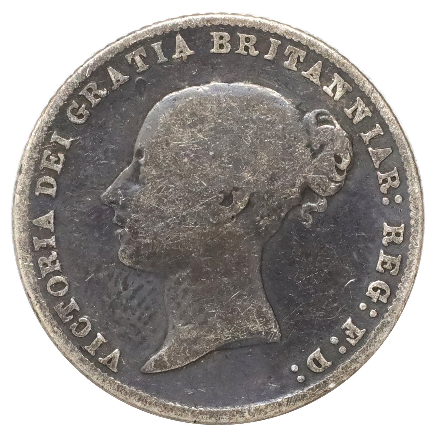 Great Britain 1866 Sixpence Good (G4) Scratched, marks, or impaired