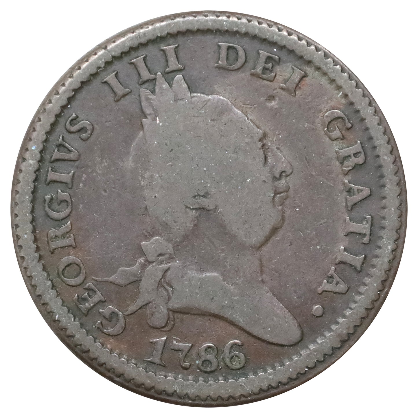 Isle of Man 1786 George III Penny Good (G4) DOD