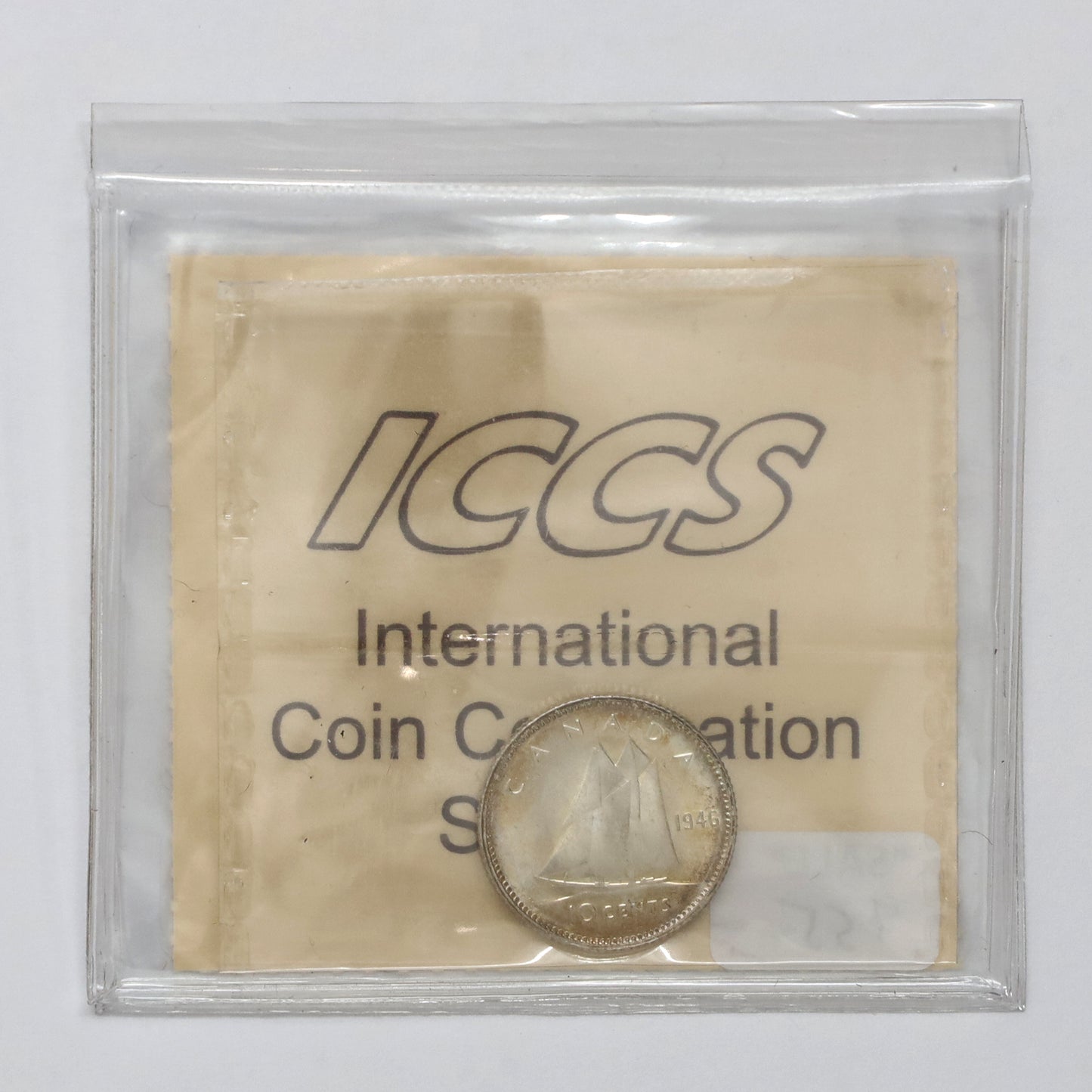 1946 Canada 10-cents ICCS Certified MS64 (Lightly Toned)