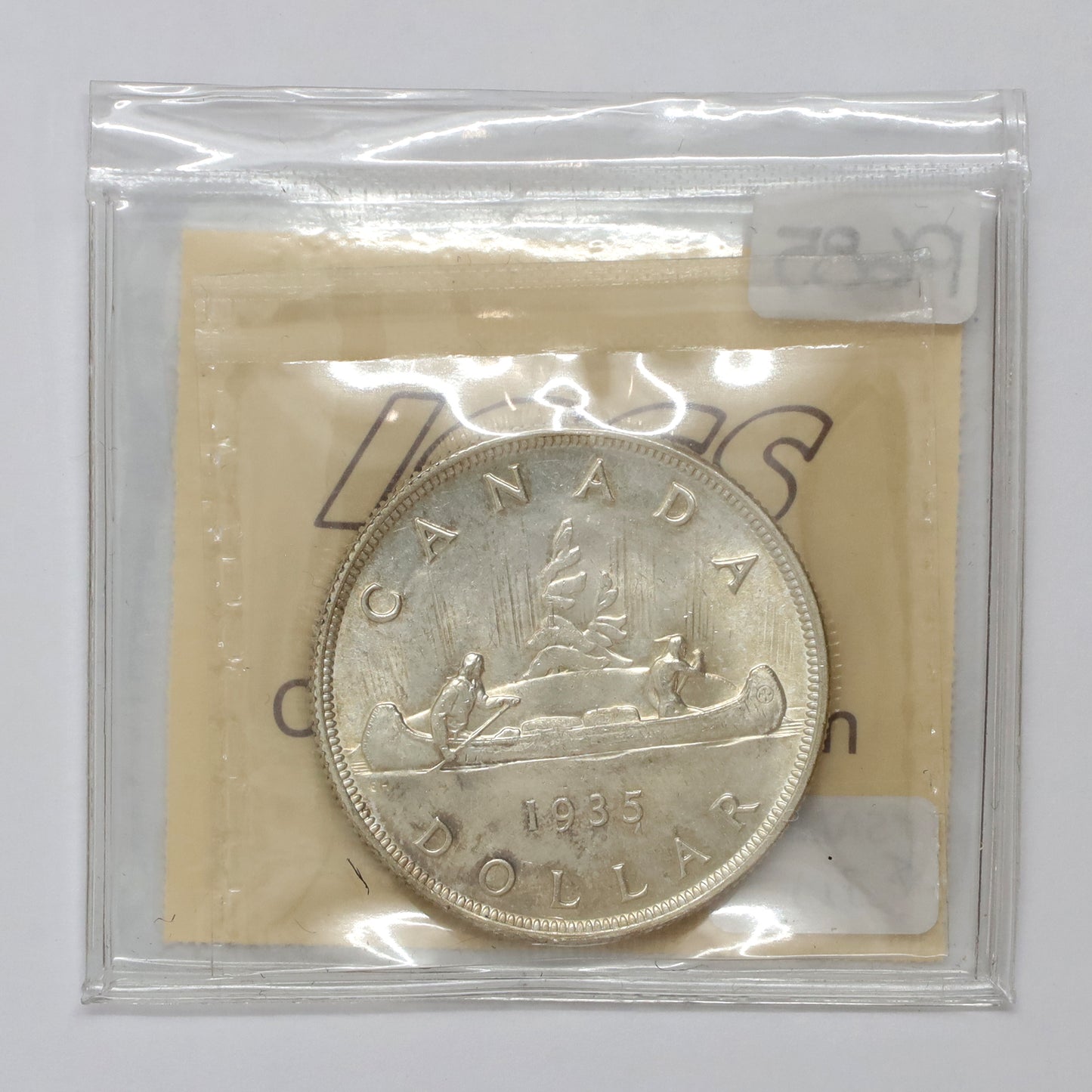 1935 Double XXV Double Voyageur Canada Dollar ICCS Certified MS65 (Lightly Toned)