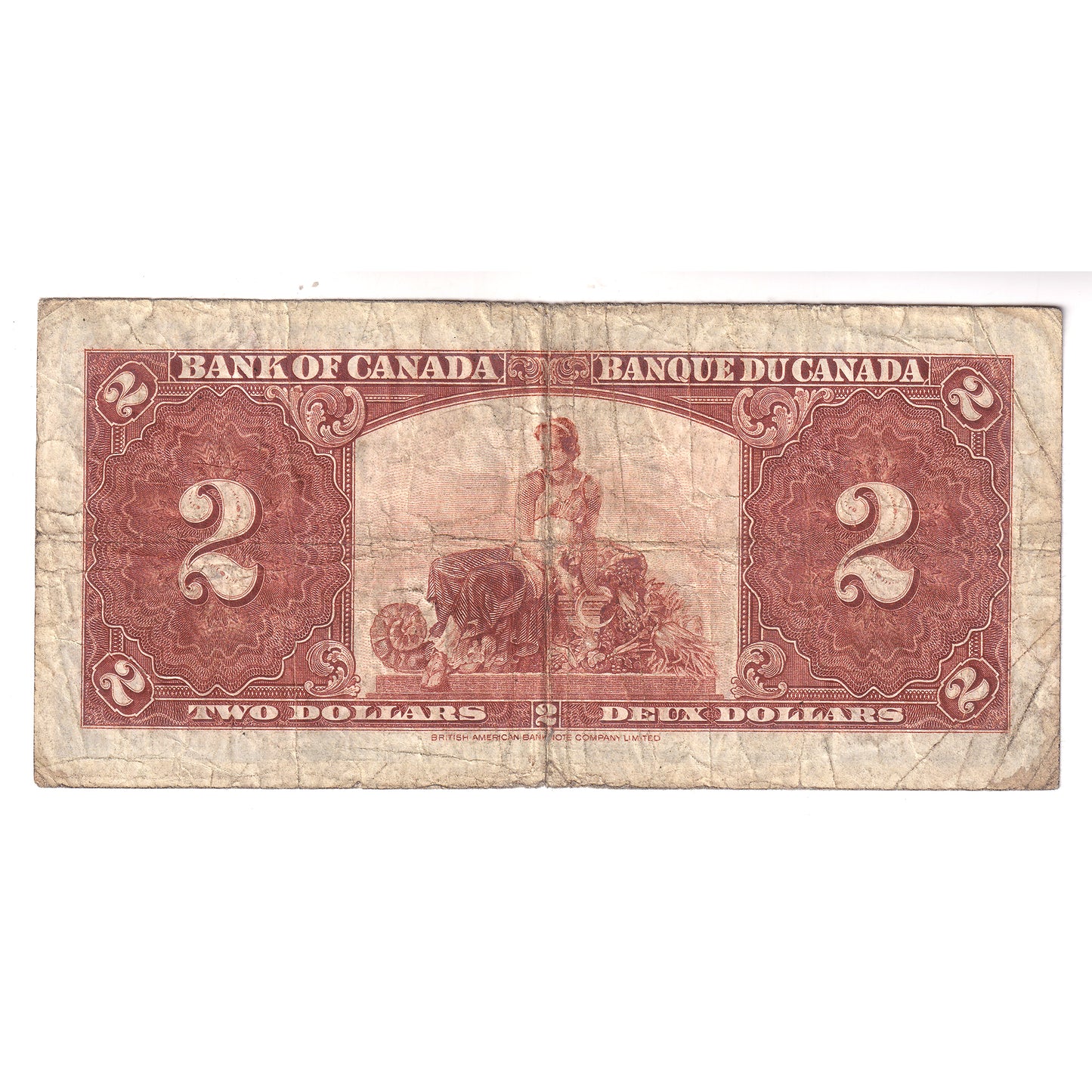 BC-22c 1937 Canada $2 Coyne-Towers, Various Prefixes, Very Good (VG8) Tears or impaired
