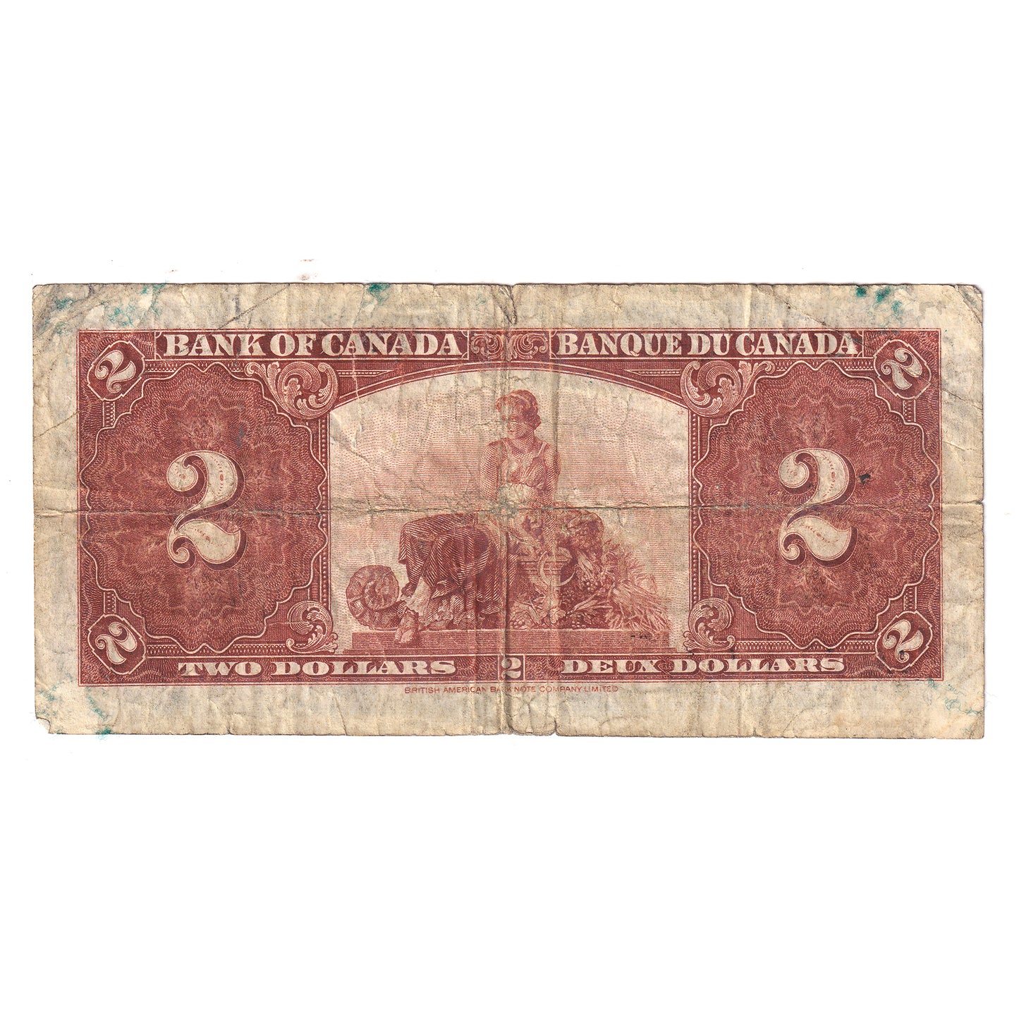 BC-22b 1937 Canada $2 Gordon-Towers, Various Prefixes, Very Good (VG8) Tears or impaired
