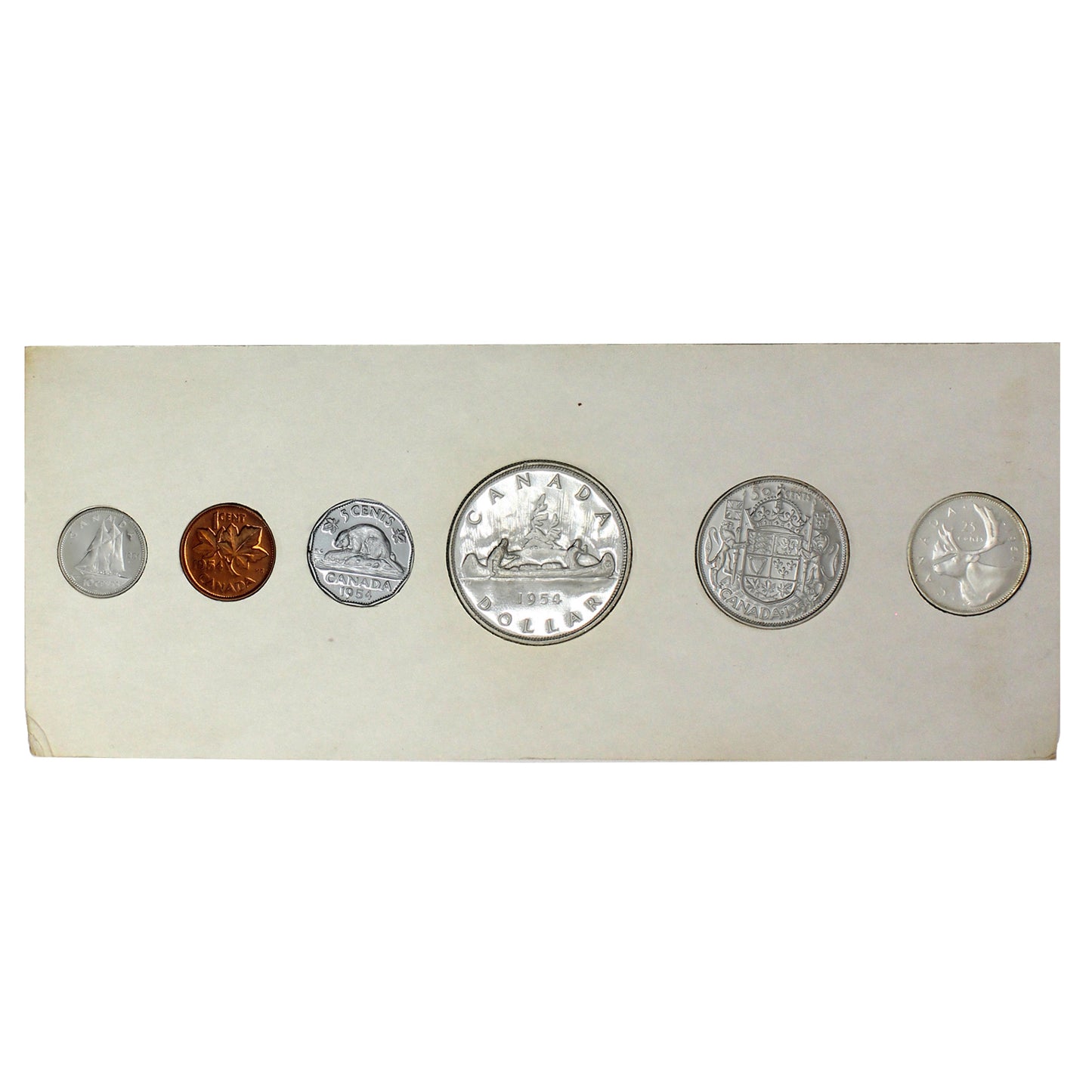 1954 Canada Shoulder Fold Proof Like Set - Original White Cardboard.