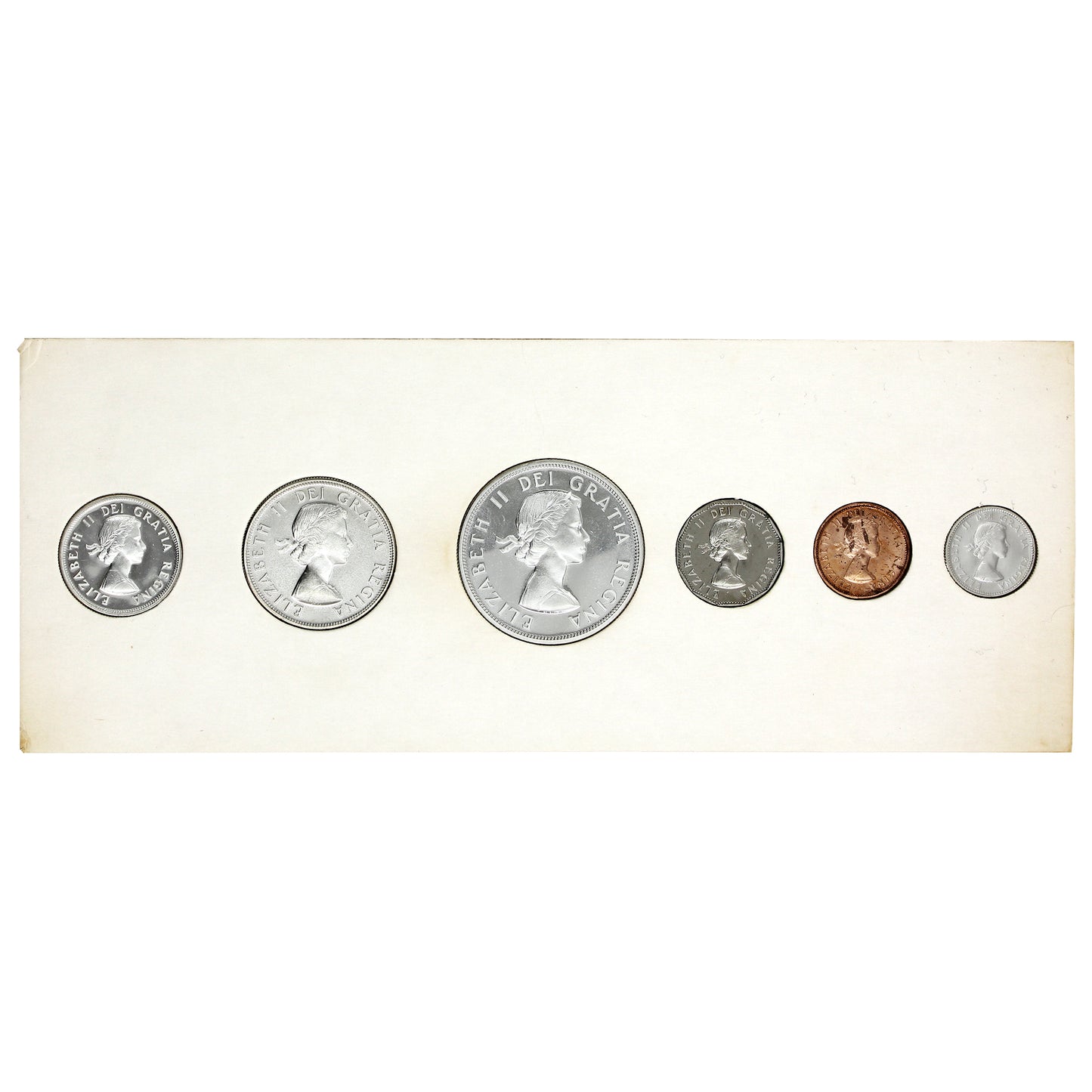 1958 Canada Proof Like Set - Original White Cardboard