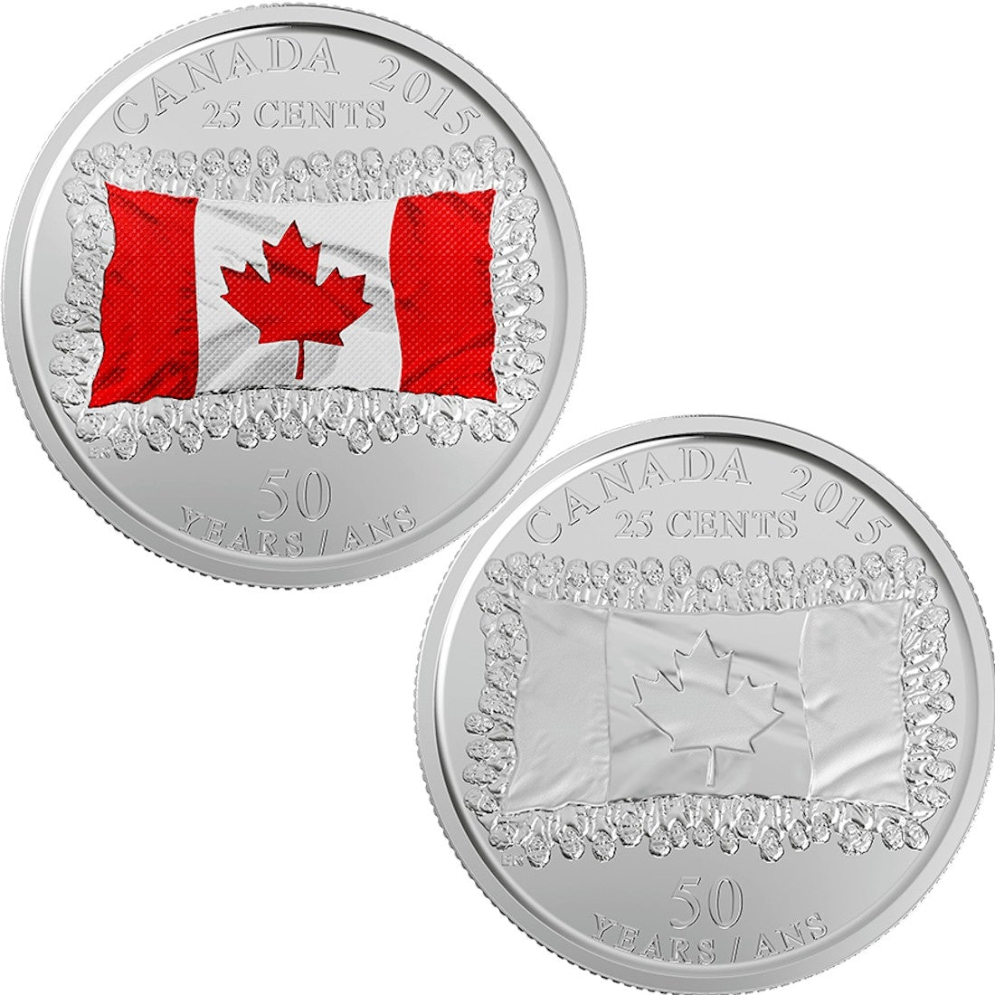 2015 Canada Flag 25-cent 10-coin Circulation Pack