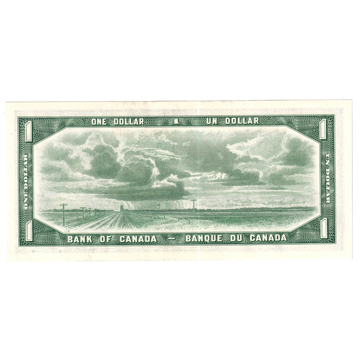 BC-37b 1954 Canada $1 Beattie-Rasminsky, S/O, AU-UNC (AU55)