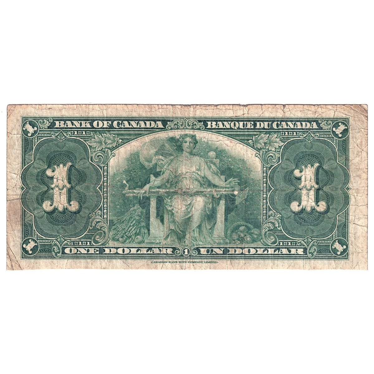 BC-21a 1937 Canada $1 Osborne-Towers, A/A, Very Good (VG8)