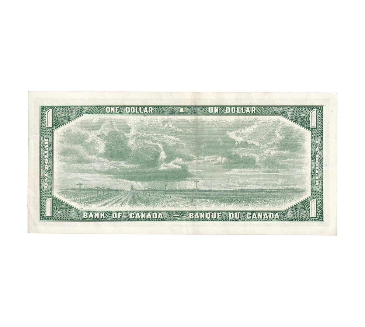 BC-37b-i 1954 Canada $1 Beattie-Rasminsky, G/F, Extra Fine (EF40)