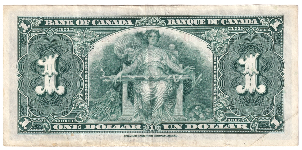 BC-21c 1937 Canada $1 Gordon-Towers, N/M, VF-EF (VF30)
