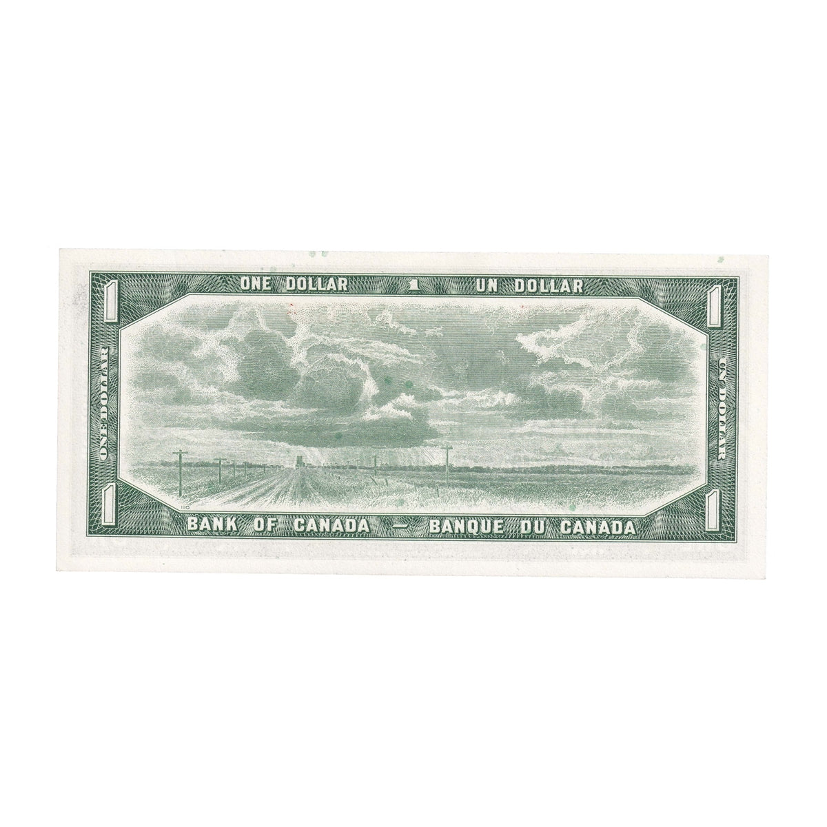 BC-37b-i 1954 Canada $1 Beattie-Rasminsky, L/Z, Uncirculated (MS60)
