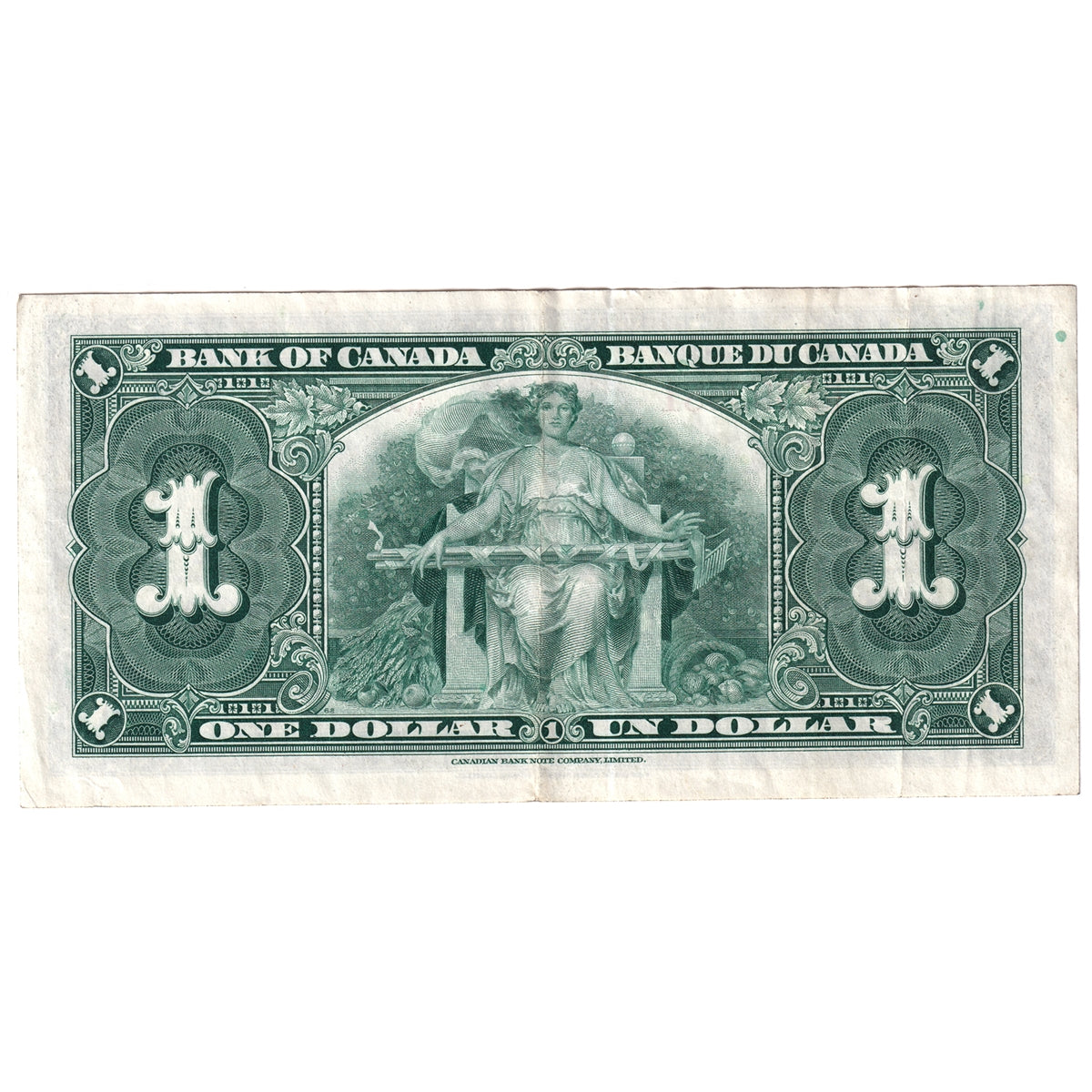 BC-21d 1937 Canada $1 Coyne-Towers, W/M, VF-EF (VF30)