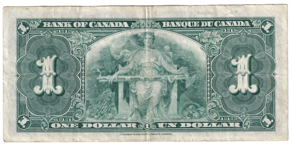 BC-21d 1937 Canada $1 Coyne-Towers, Z/M, F-VF