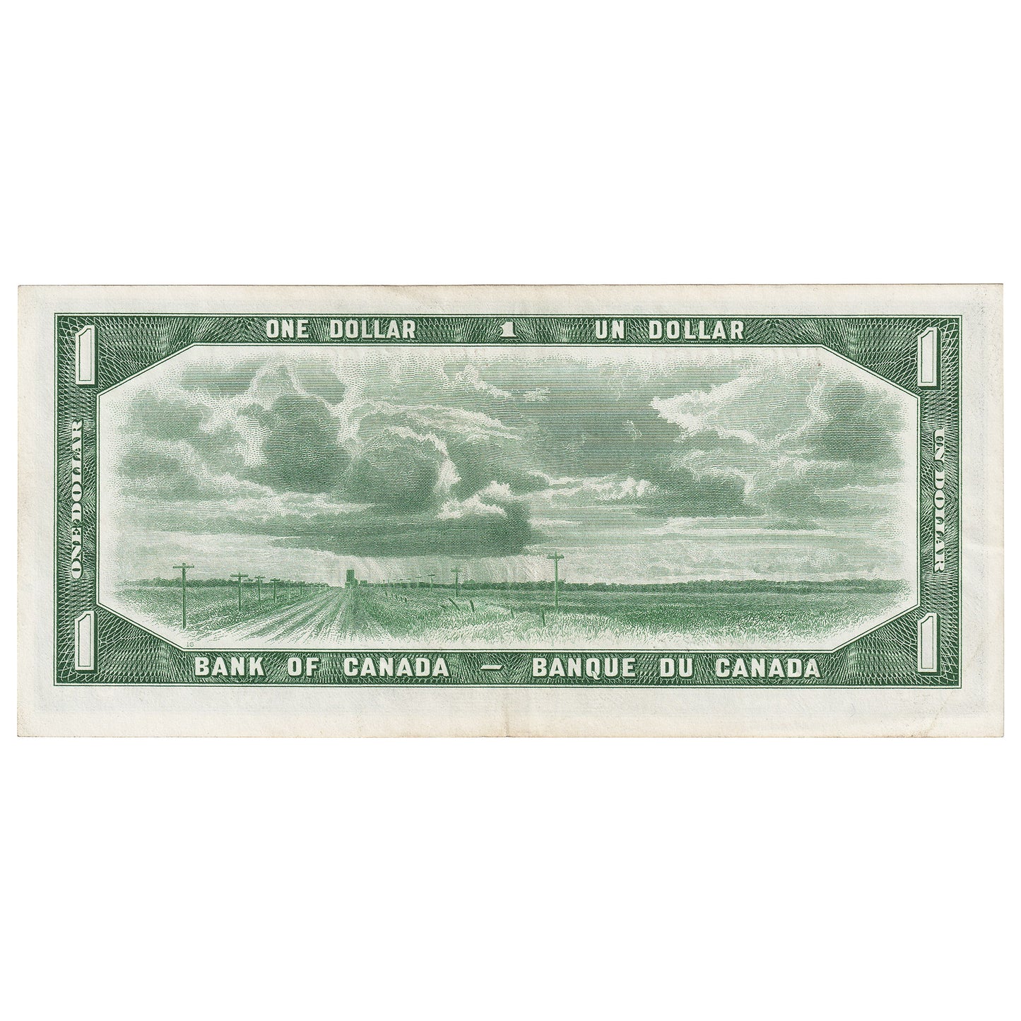 BC-29a 1954 Canada $1 Coyne-Towers, Devil's Face, B/A, Almost Uncirculated (AU50)