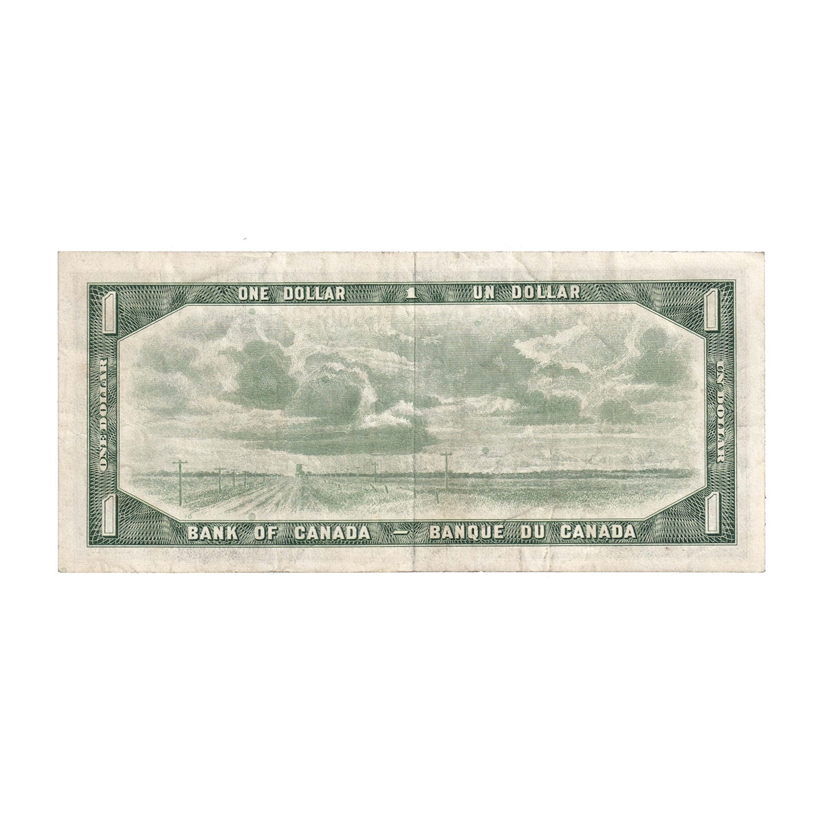 BC-37b-i 1954 Canada $1 Beattie-Rasminsky, F/P, VF
