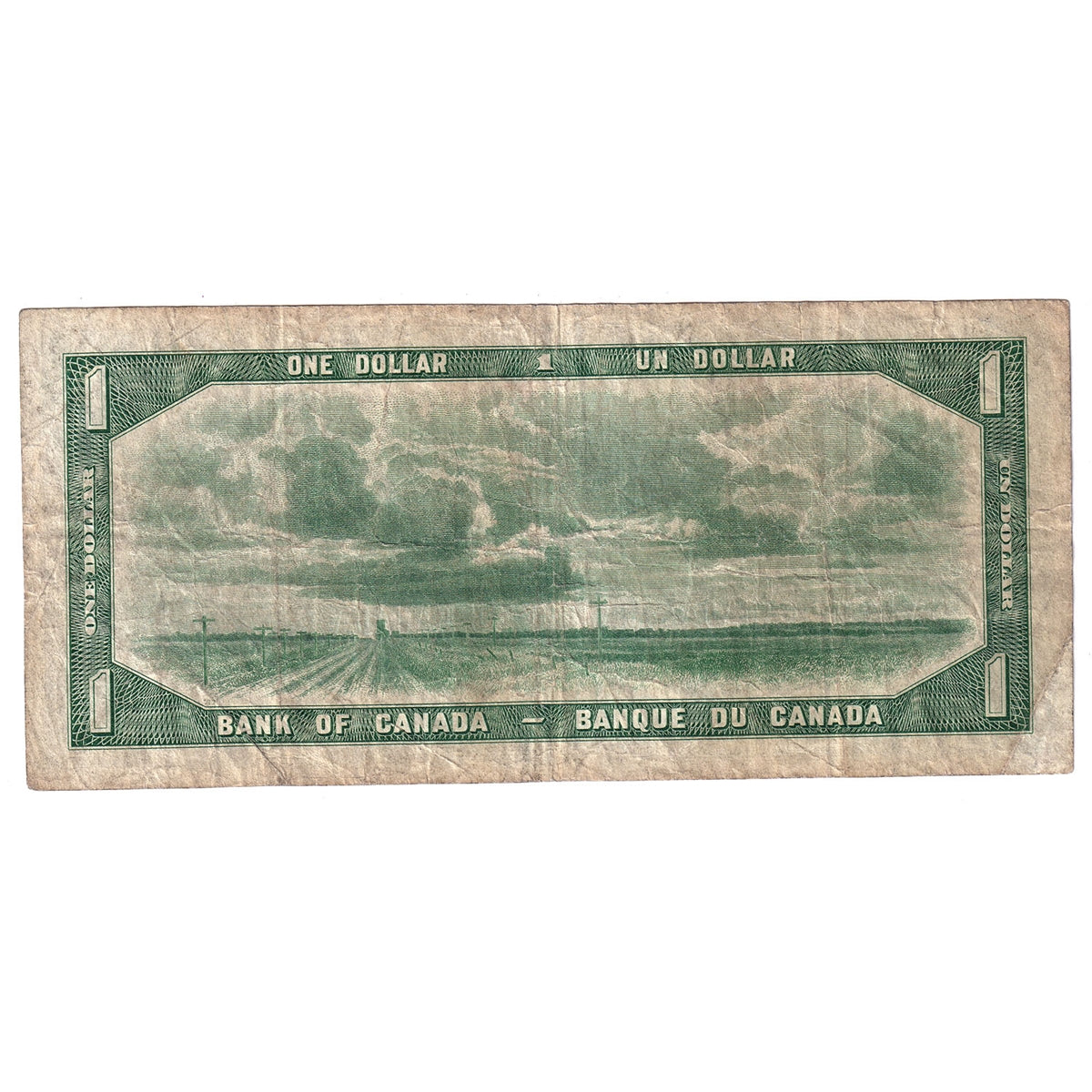 BC-29a 1954 Canada $1 Coyne-Towers, Devil's Face, C/A, Fine (F12)