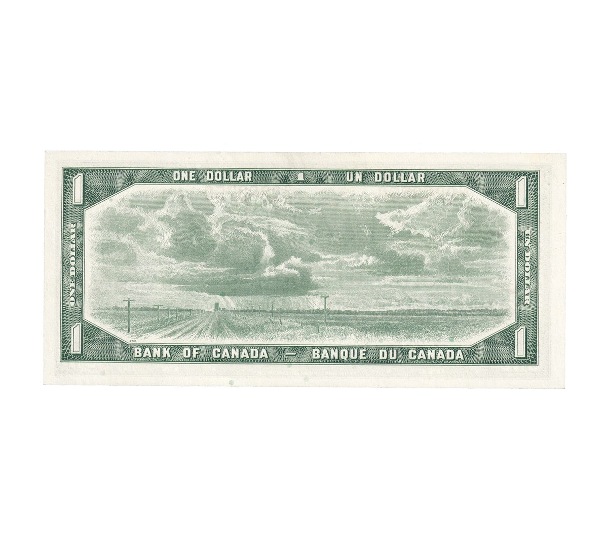 BC-37c 1954 Canada $1 Bouey-Rasminsky, O/F, Uncirculated (MS60)