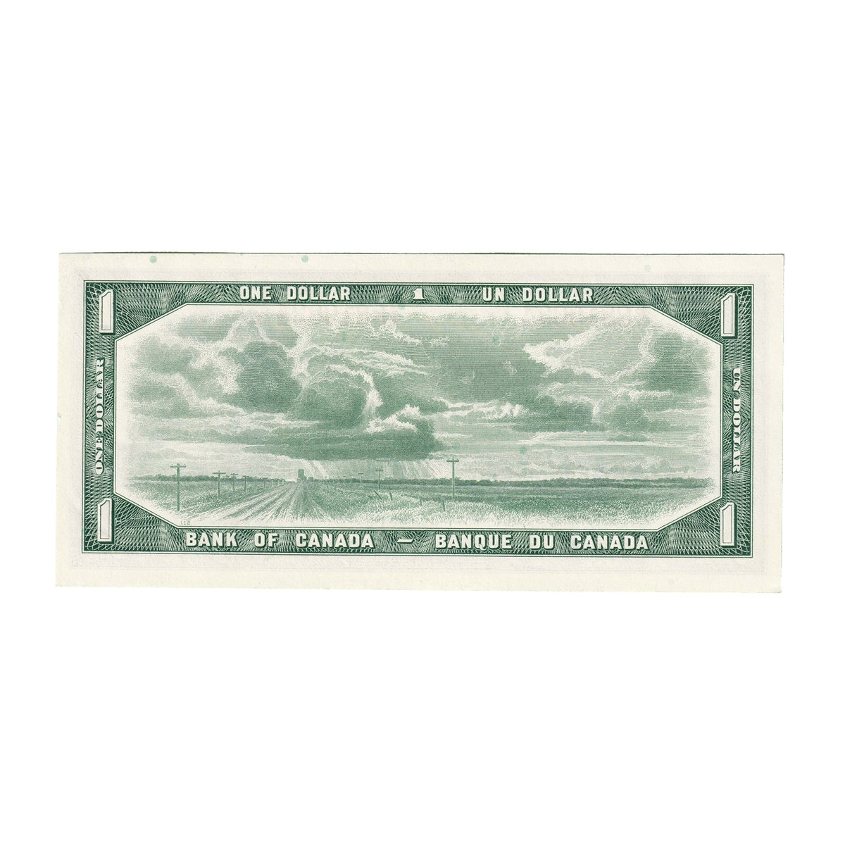 BC-37b 1954 Canada $1 Beattie-Rasminsky, B/Y, AU-UNC (AU55)