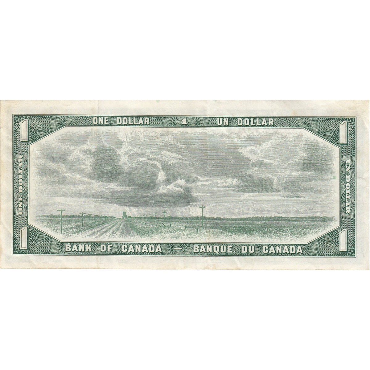 BC-37b 1954 Canada $1 Beattie-Rasminsky, F/N, VF-EF (VF30)