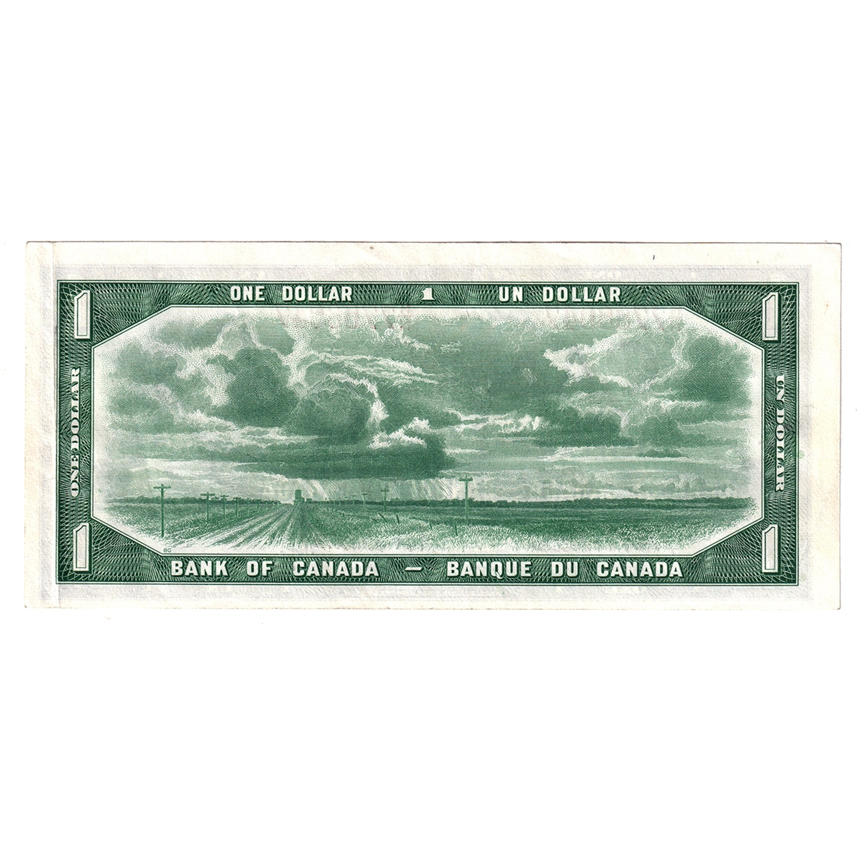 BC-37b 1954 Canada $1 Beattie-Rasminsky, H/N, Almost Uncirculated (AU50)