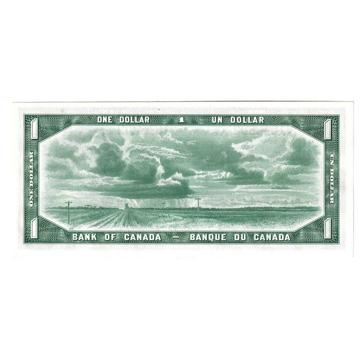 BC-37b 1954 Canada $1 Beattie-Rasminsky, J/N, AU-UNC (AU55)