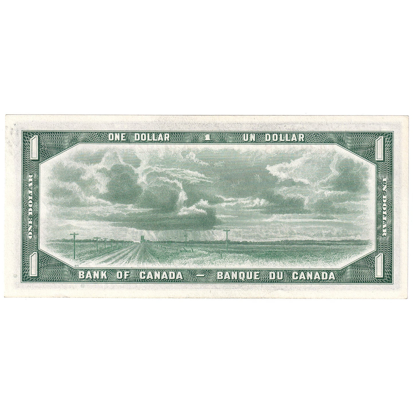 BC-37b 1954 Canada $1 Beattie-Rasminsky, M/N, AU-UNC