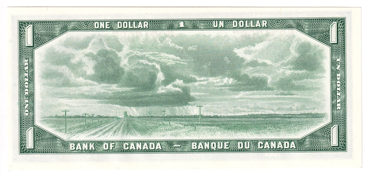 BC-37b 1954 Canada $1 Beattie-Rasminsky, N/Y, Uncirculated (MS60)