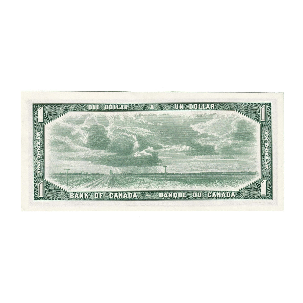 BC-37b 1954 Canada $1 Beattie-Rasminsky, P/Y, Choice Uncirculated (CUNC63)