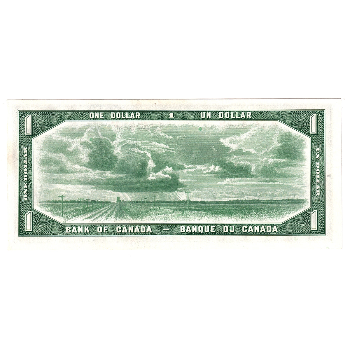 BC-37b 1954 Canada $1 Beattie-Rasminsky, S/N, AU-UNC (AU55)
