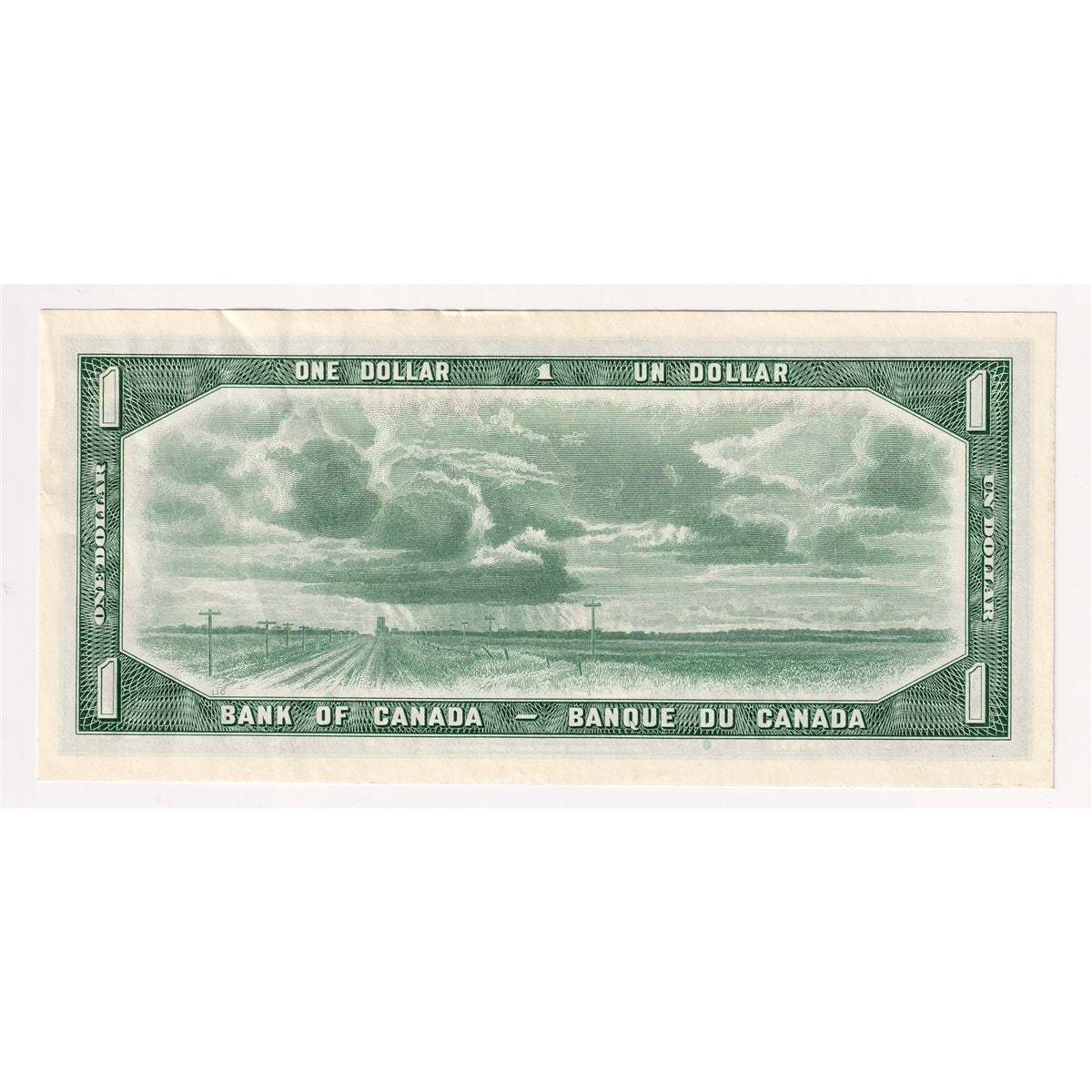 BC-37b 1954 Canada $1 Beattie-Rasminsky, U/O, Almost Uncirculated (AU50)