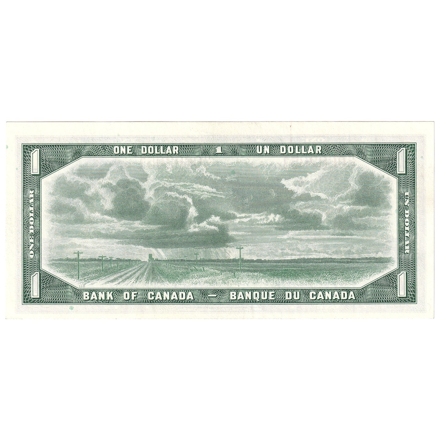 BC-37b 1954 Canada $1 Beattie-Rasminsky, U/O, AU-UNC (AU55)