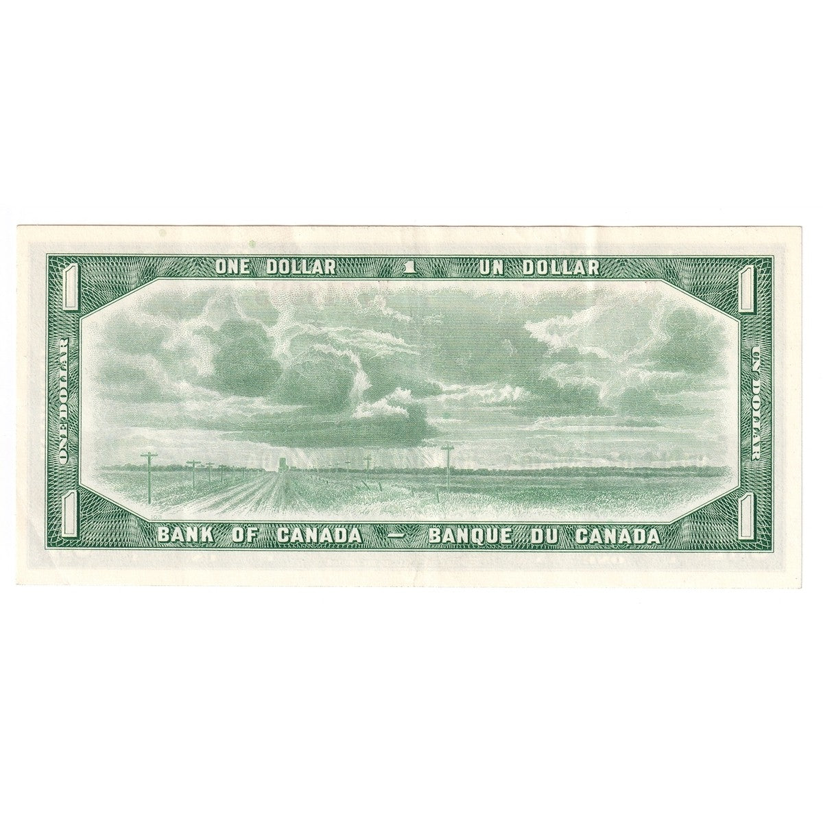 BC-37b 1954 Canada $1 Beattie-Rasminsky, W/N w/o FPN, VF-EF (VF30)