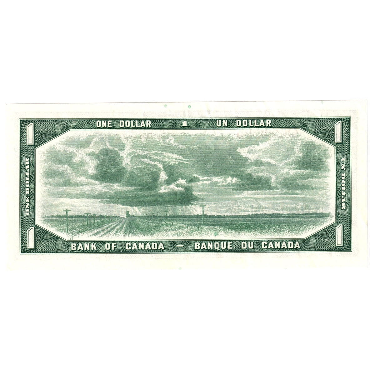 BC-37b 1954 Canada $1 Beattie-Rasminsky, X/O, Almost Uncirculated (AU50)