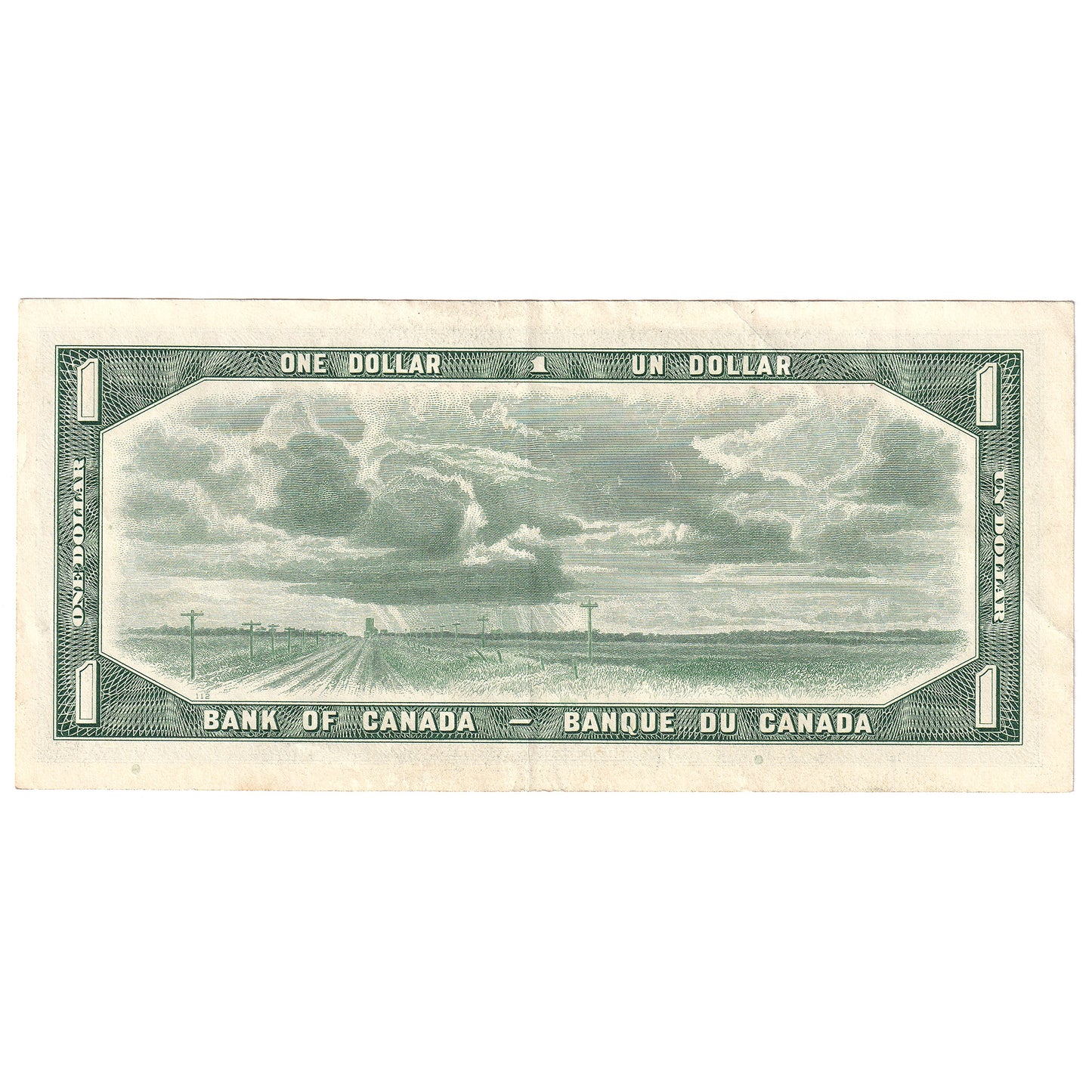 BC-37b 1954 Canada $1 Beattie-Rasminsky, Y/O, EF-AU (EF45)
