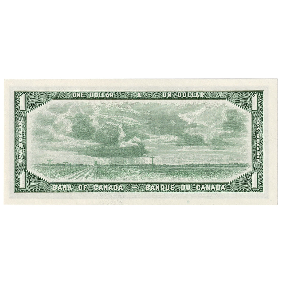 BC-37b 1954 Canada $1 Beattie-Rasminsky, Y/O, Uncirculated (MS60)