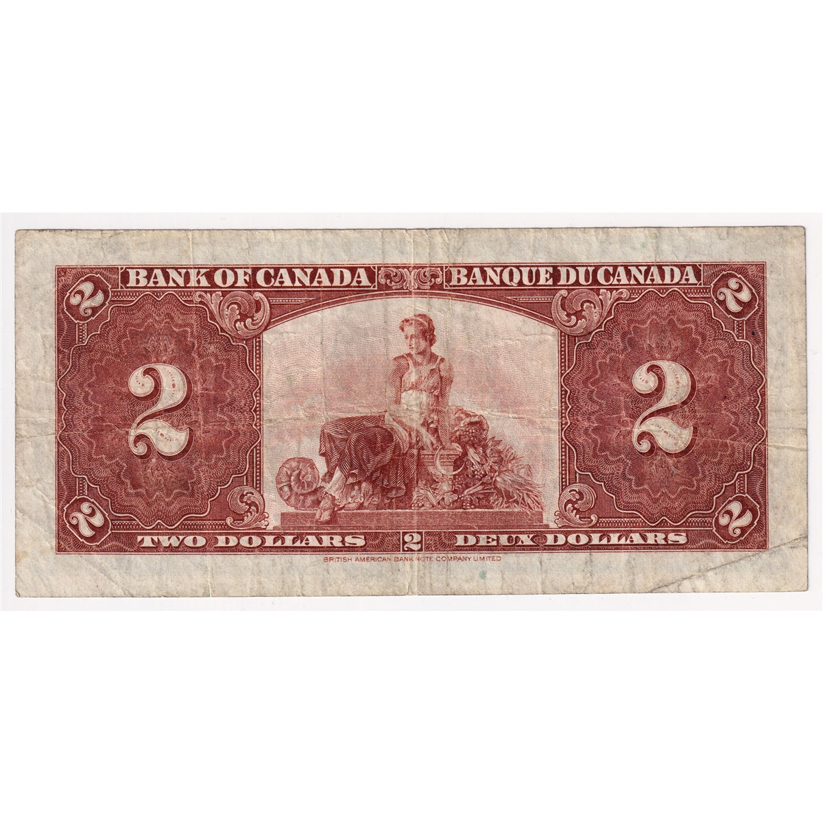 BC-22c 1937 Canada $2 Coyne-Towers, B/R, Fine (F12)