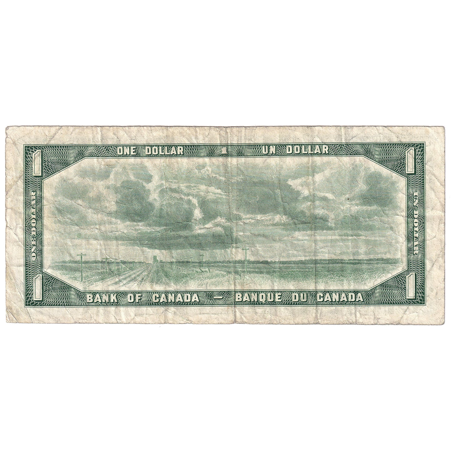 BC-37bA 1954 Canada $1 Beattie-Rasminsky, *N/Y, Fine (F12)