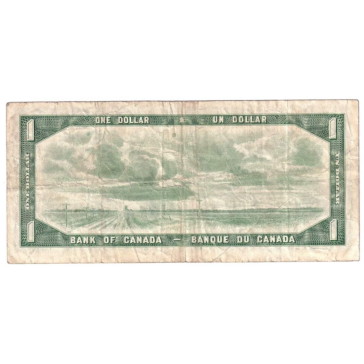 BC-37BA-i 1954 Canada $1 Beattie-Rasminsky, *B/M, Without FPN, F