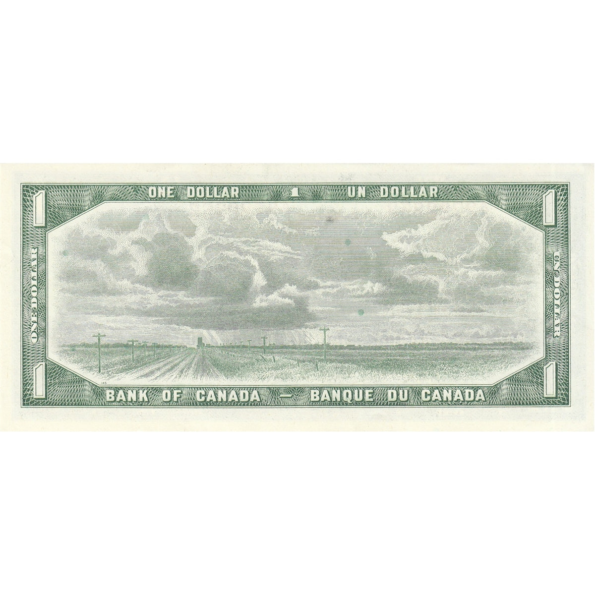 BC-37b-i 1954 Canada $1 Beattie-Rasminsky, A/F, AU-UNC (AU55)