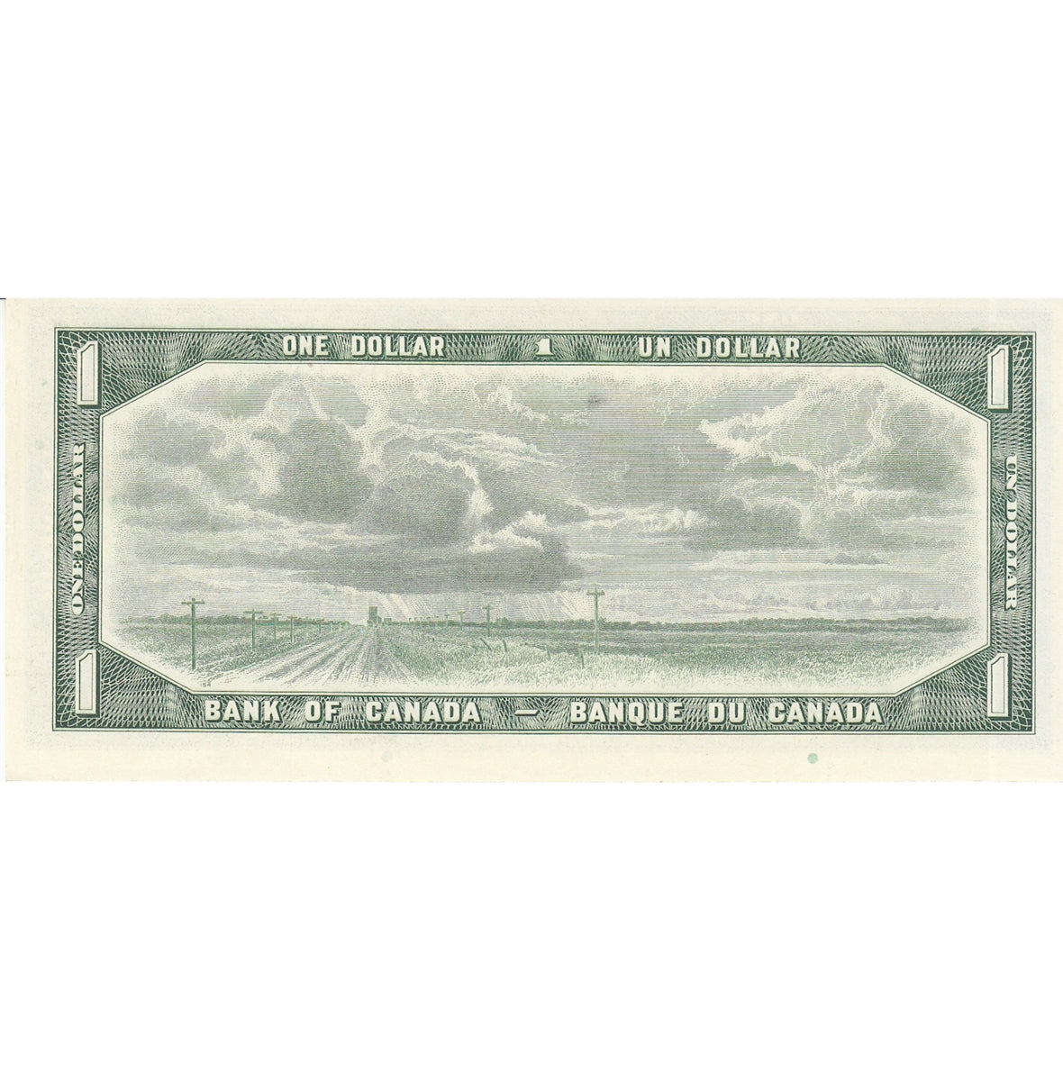 BC-37b-i 1954 Canada $1 Beattie-Rasminsky, A/F, Uncirculated (MS60)