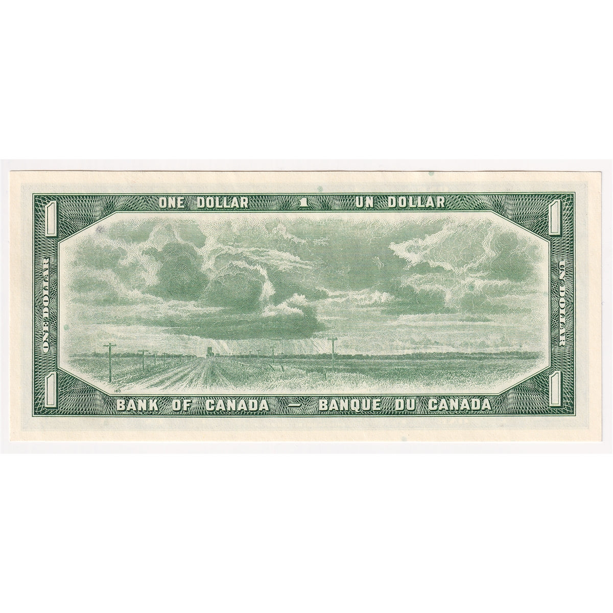 BC-37b-i 1954 Canada $1 Beattie-Rasminsky, C/F, Uncirculated (MS60)
