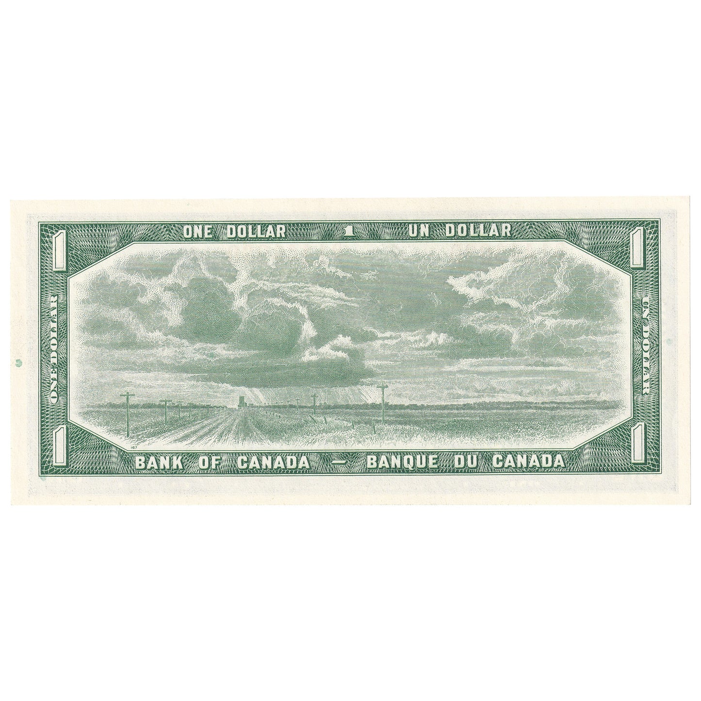 BC-37b-i 1954 Canada $1 Beattie-Rasminsky, D/F, AU-UNC (AU55)