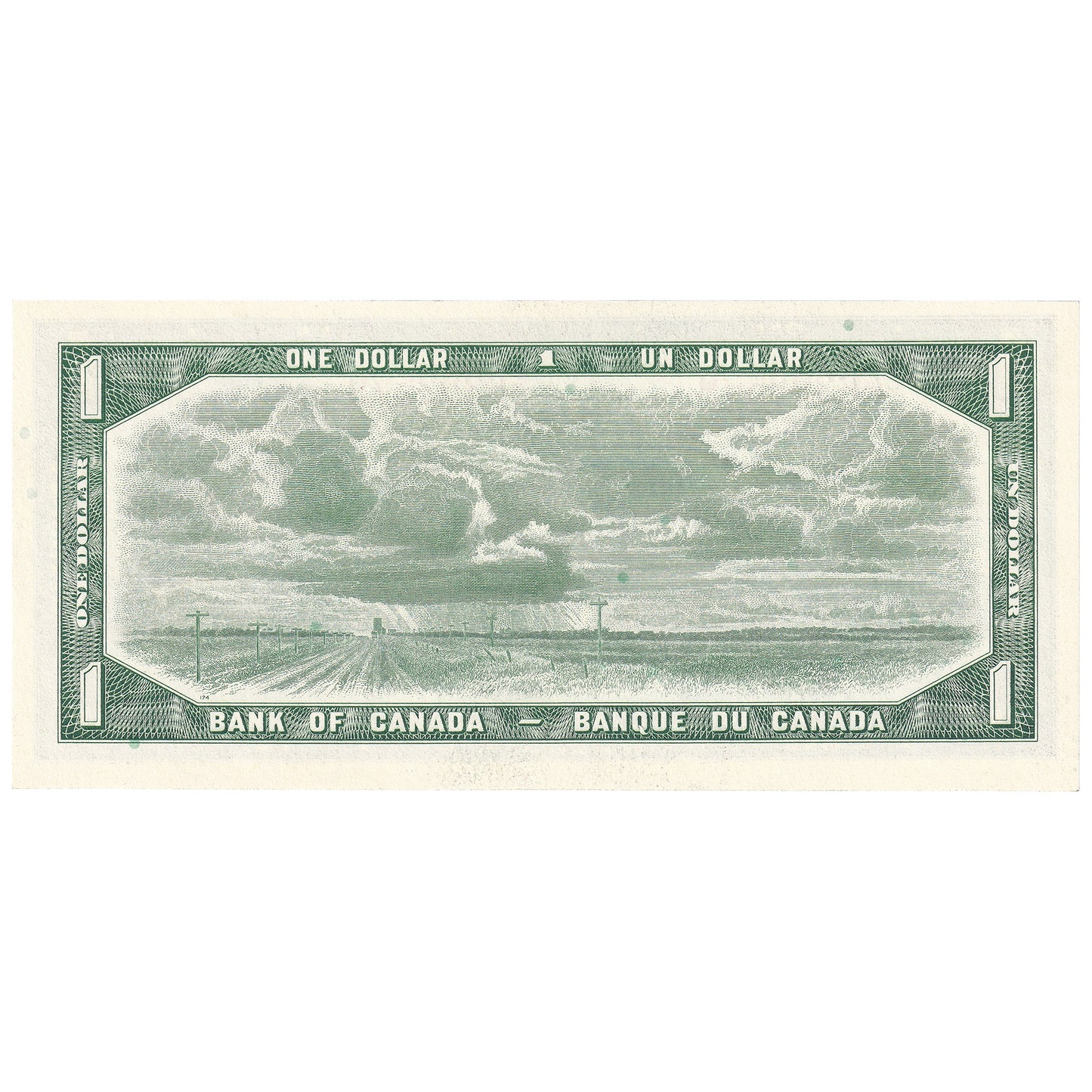 BC-37b-i 1954 Canada $1 Beattie-Rasminsky, E/F, Choice Uncirculated (CUNC63)