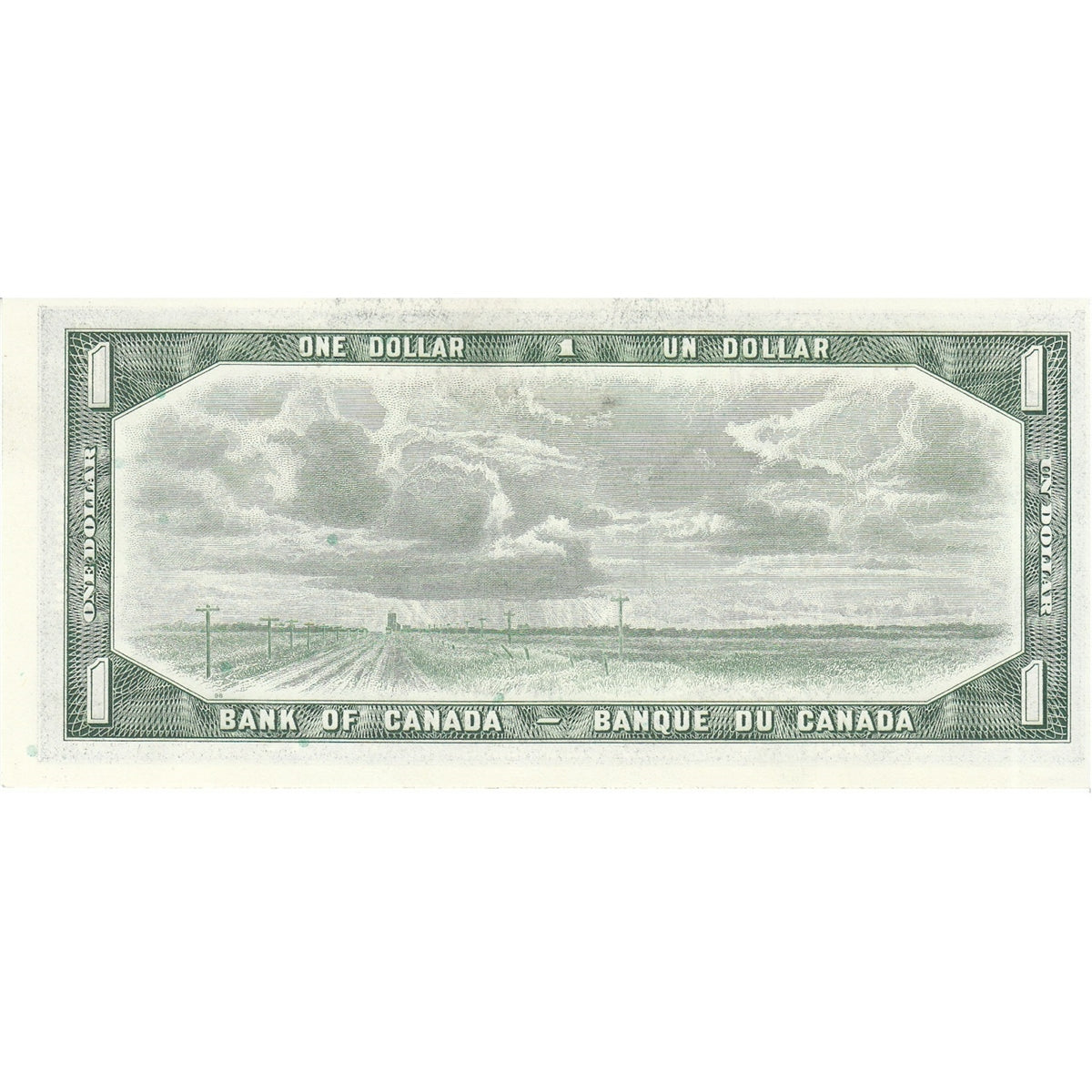 BC-37b-i 1954 Canada $1 Beattie-Rasminsky, E/Z, AU-UNC (AU55)