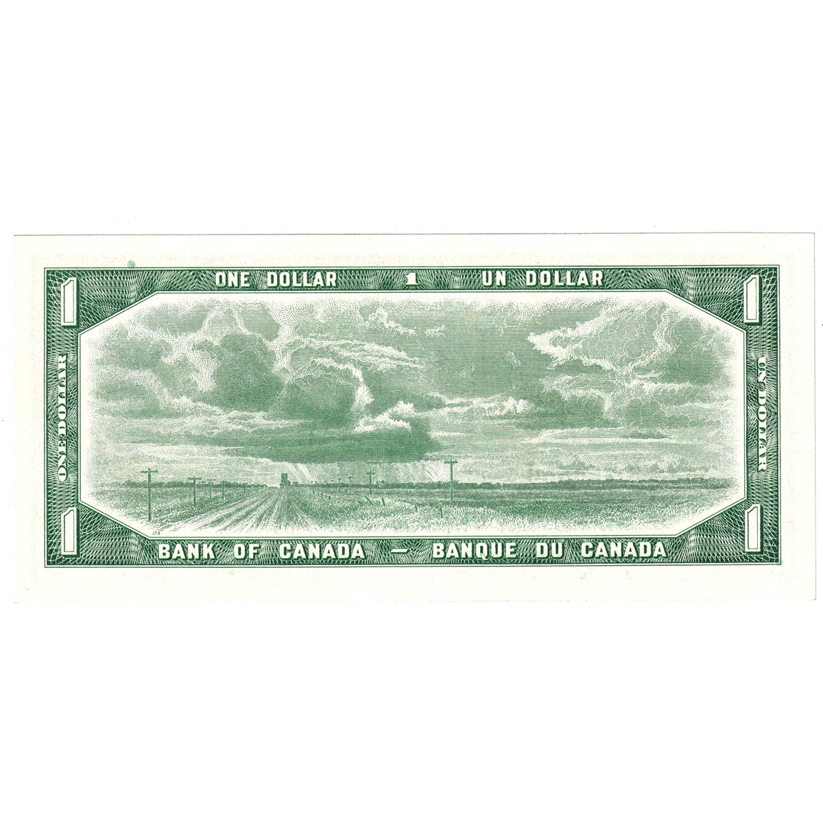 BC-37b-i 1954 Canada $1 Beattie-Rasminsky, F/F, Uncirculated (MS60)