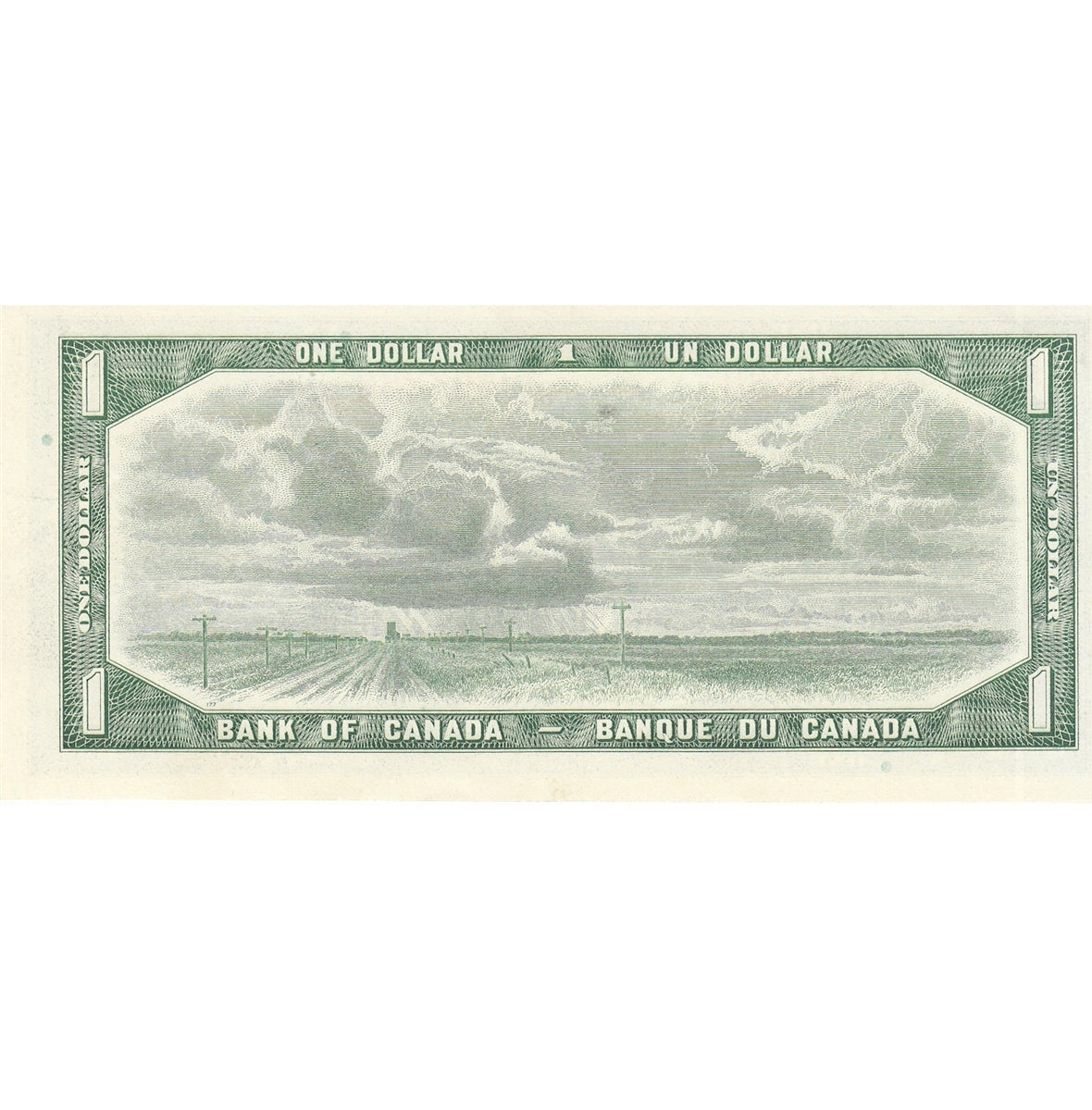 BC-37b-i 1954 Canada $1 Beattie-Rasminsky, G/F, Uncirculated (MS60)