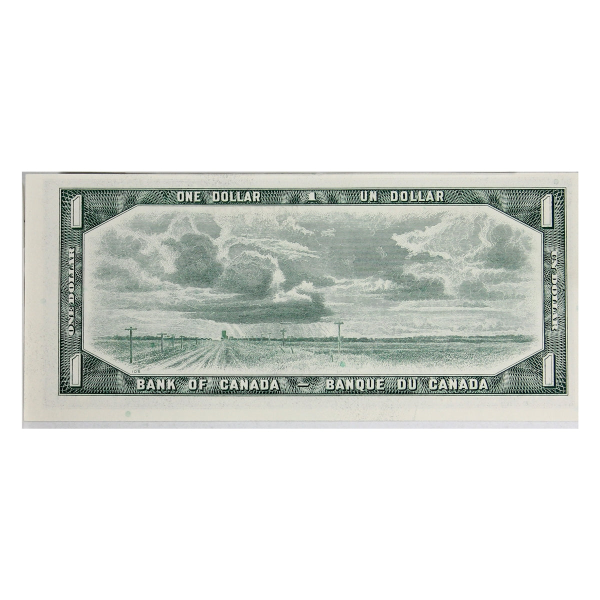 BC-37b-i 1954 Canada $1 Beattie-Rasminsky, H/Z, Choice Uncirculated (CUNC63)