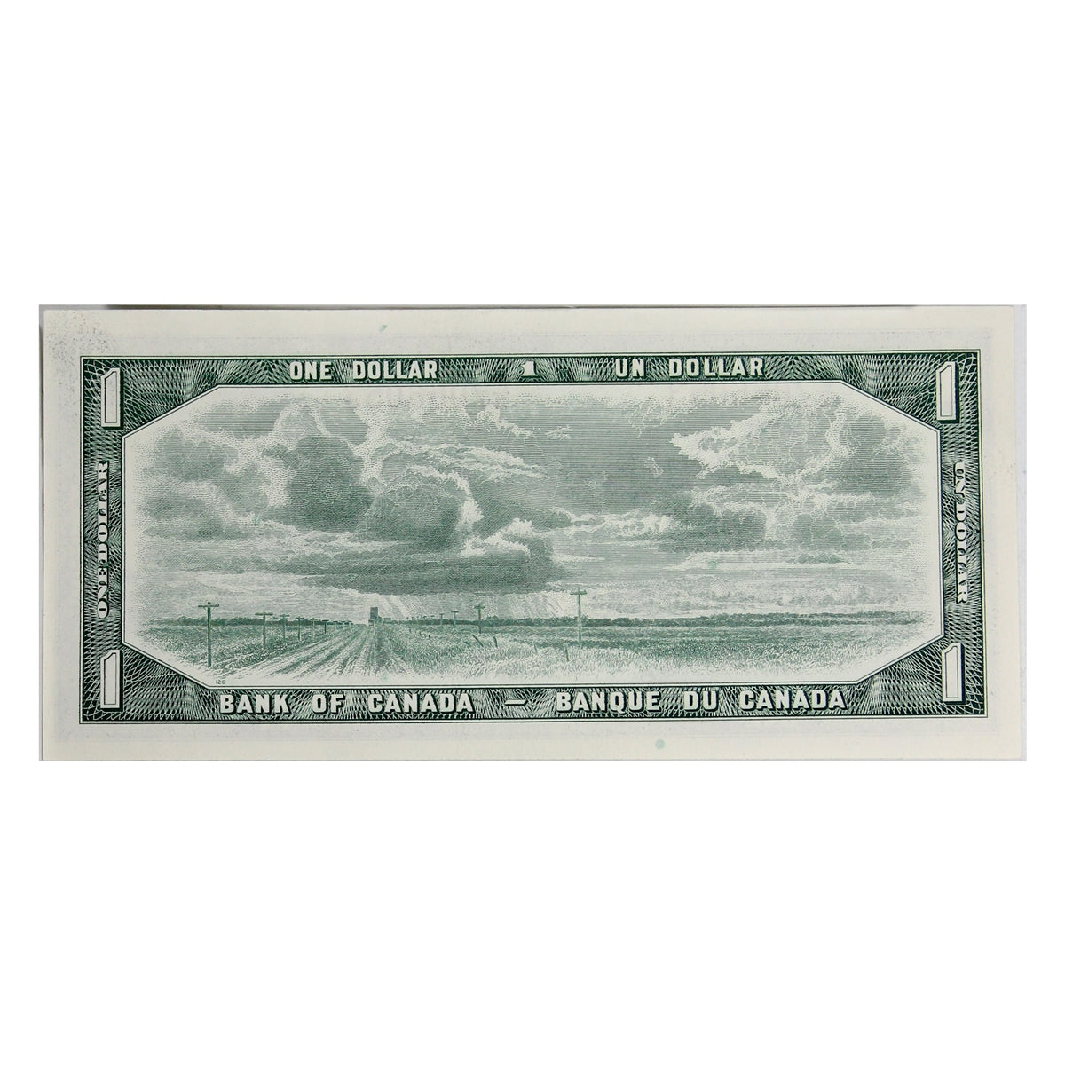 BC-37b-i 1954 Canada $1 Beattie-Rasminsky, P/Z, AU-UNC (AU55)