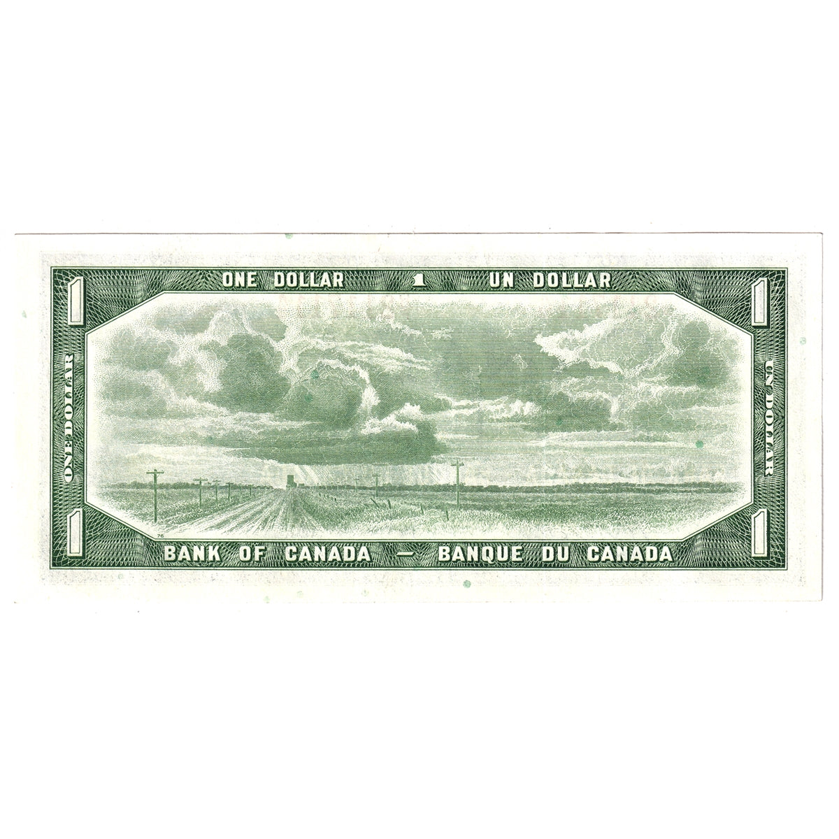 BC-37b-i 1954 Canada $1 Beattie-Rasminsky, R/P, UNC