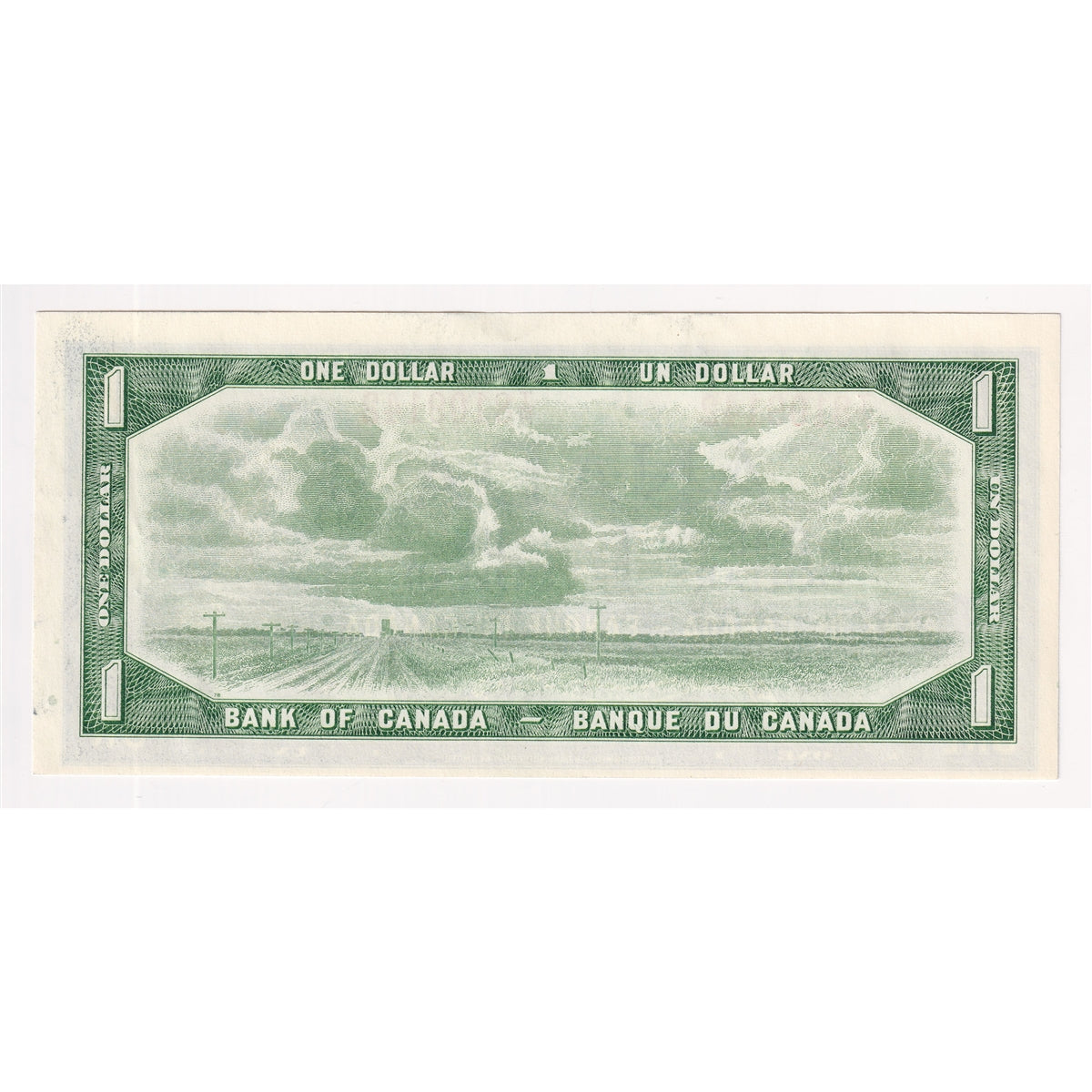 BC-37b-i 1954 Canada $1 Beattie-Rasminsky, T/P, AU-UNC